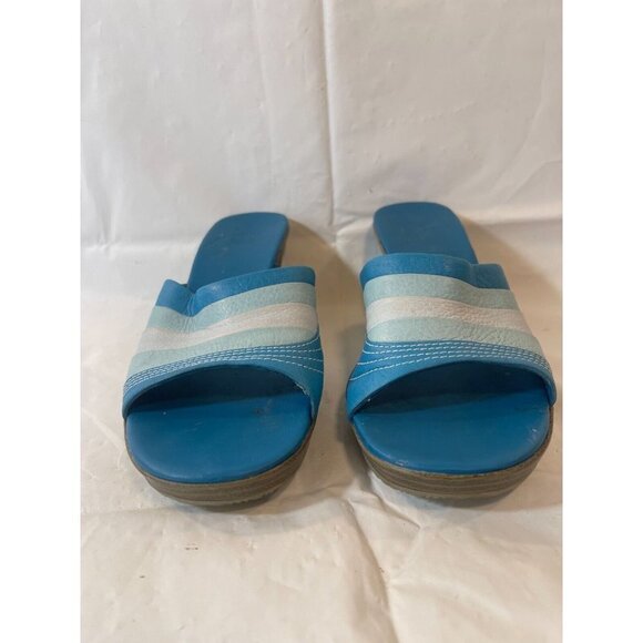 Timberland Gradient Slide Women's Block Heel Sandals 91397 Blue Sz 7 - Picture 3 of 14